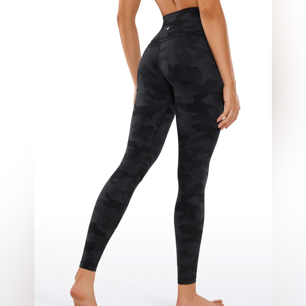 CRZ YOGA Women's High-Waist Camo Leggings in Black